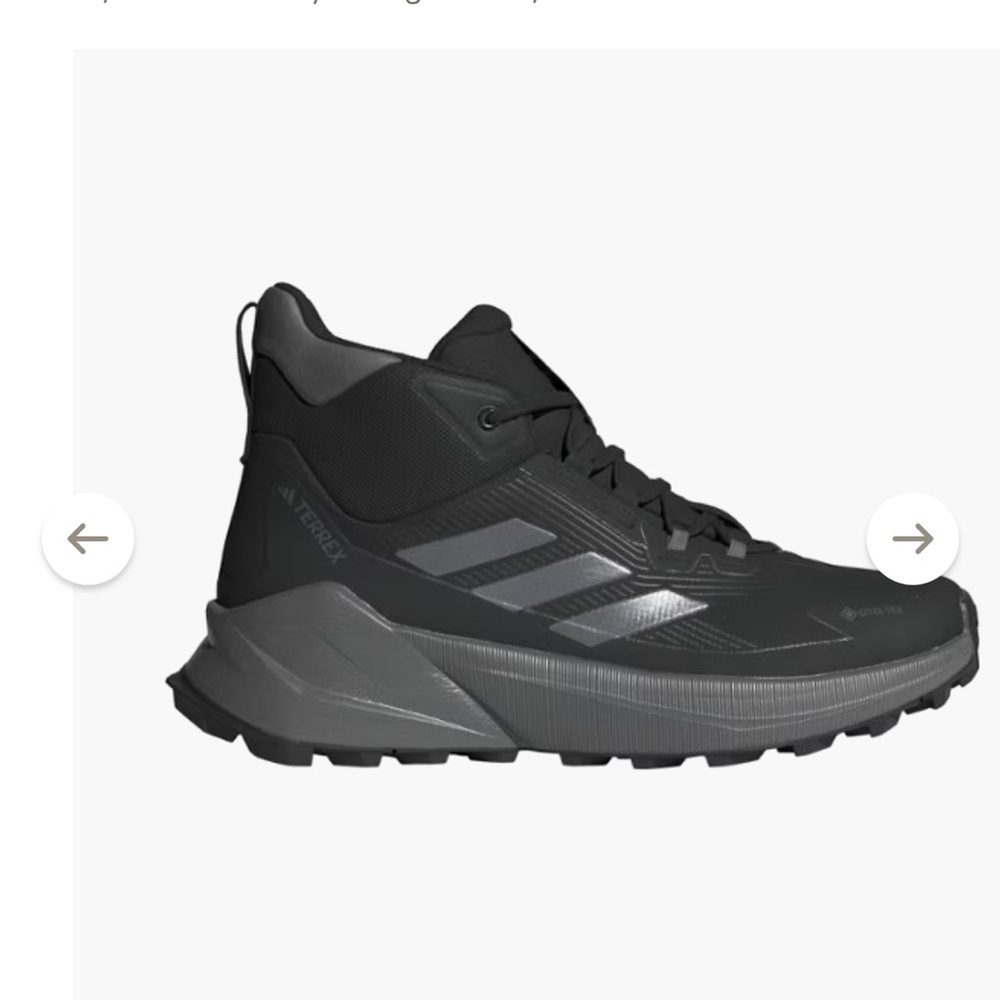 adidas Terrex Trail Mid Hiking Shoes in Black and Gray